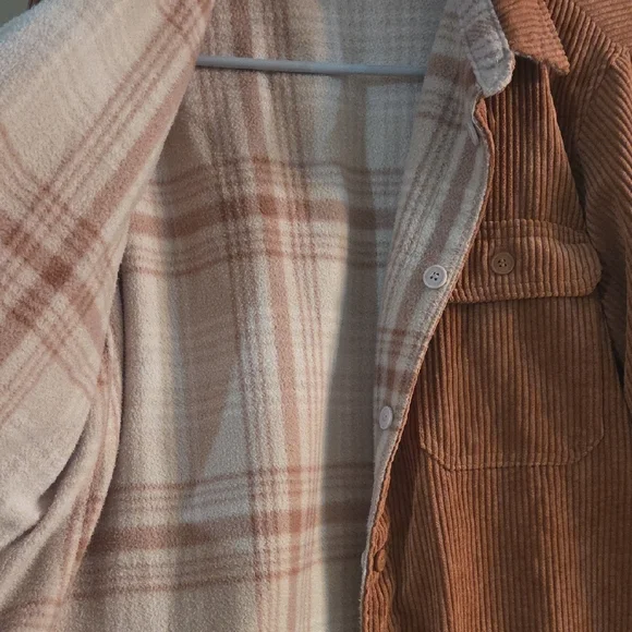 Love Tree Corduroy Utility Jacket . Reversible - Picture 3 of 5